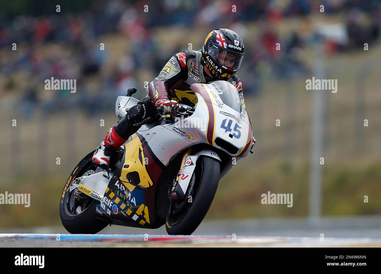 Scott Redding of Britain steers his bike during the Moto2 race at the ...