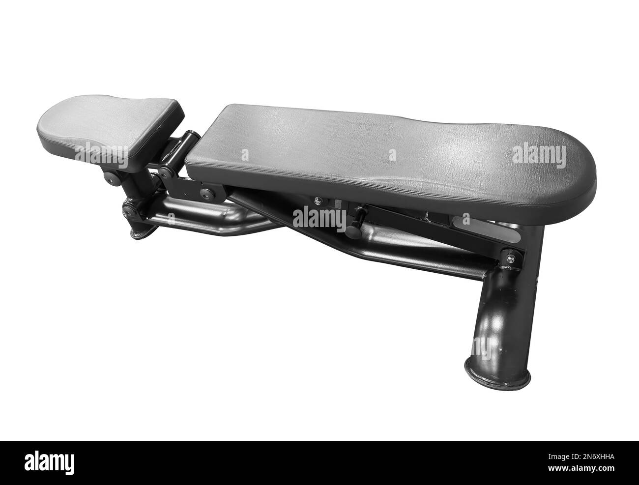 Multifunctional gym machine isolated on white background. Gym equipment