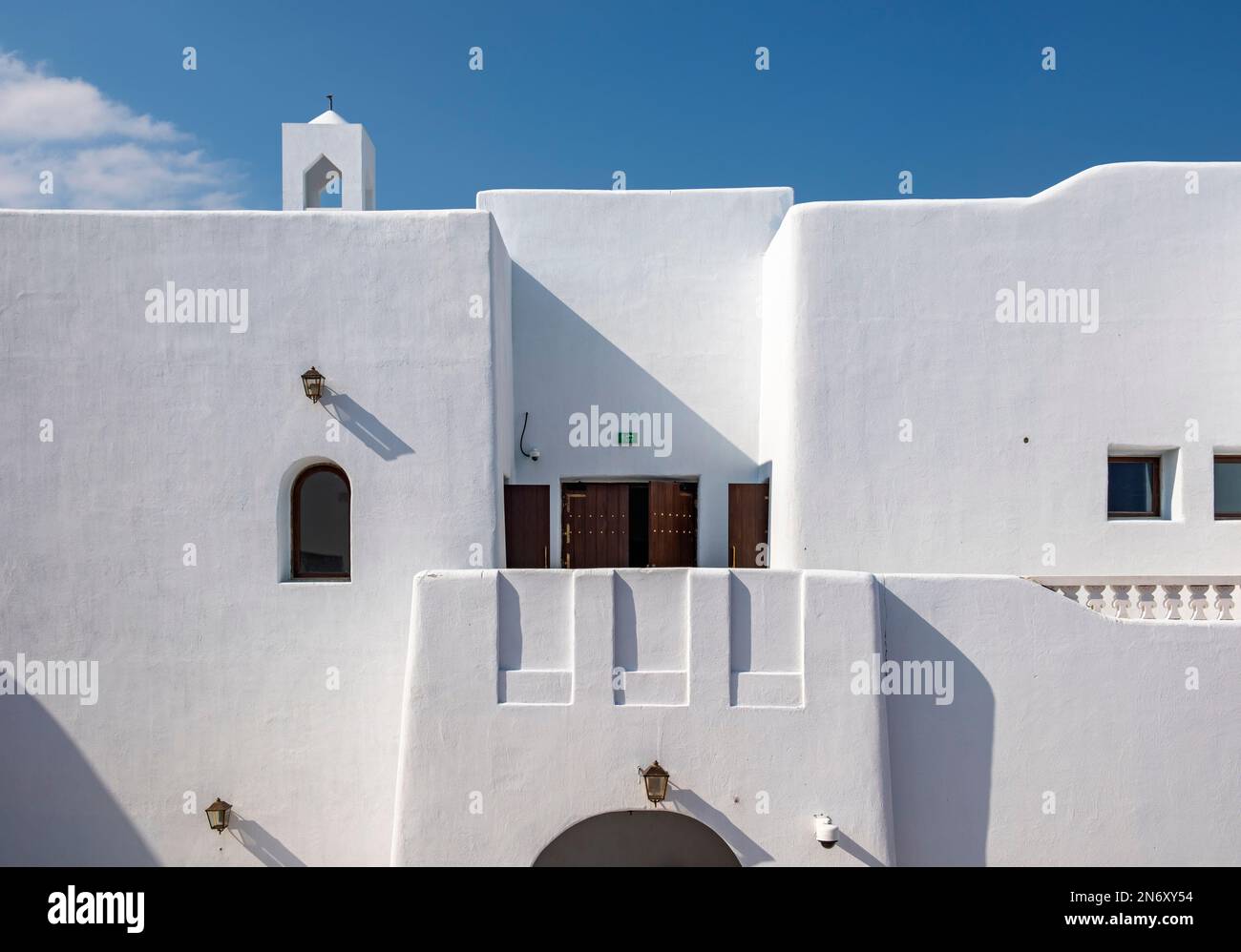 Colorful houses, Mina District, Old Doha Port, Qatar Stock Photo Alamy