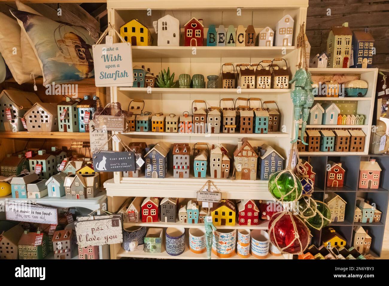 England, Dorset, Bridport, West Bay, The Customs House Antique Centre, Interior View of Antiques