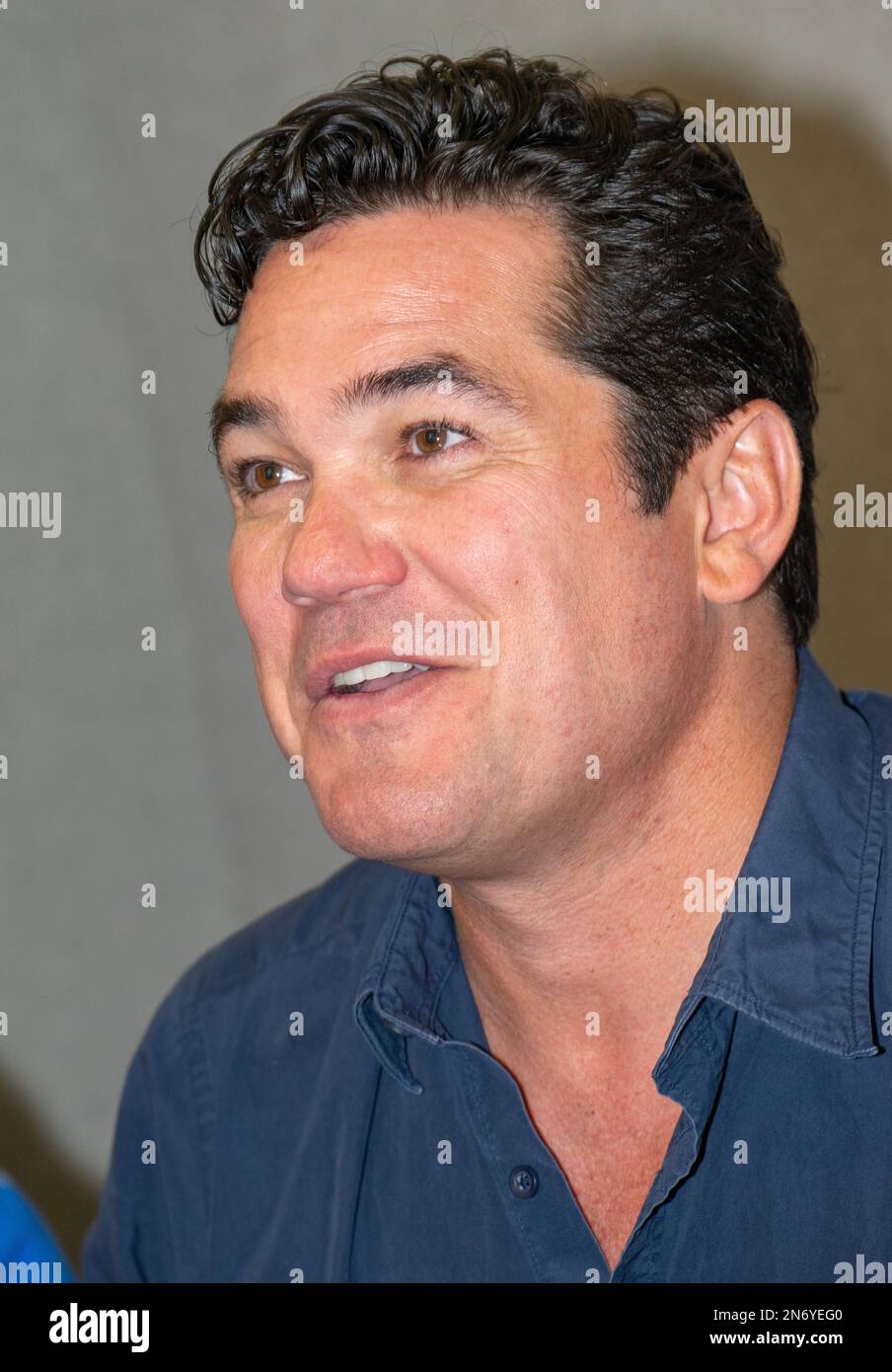 Portrait of American actor Dean Cain, attending the 2017 London Film Comic Con as a guest signer, at the Olympia London exhibition and event venue. Stock Photo