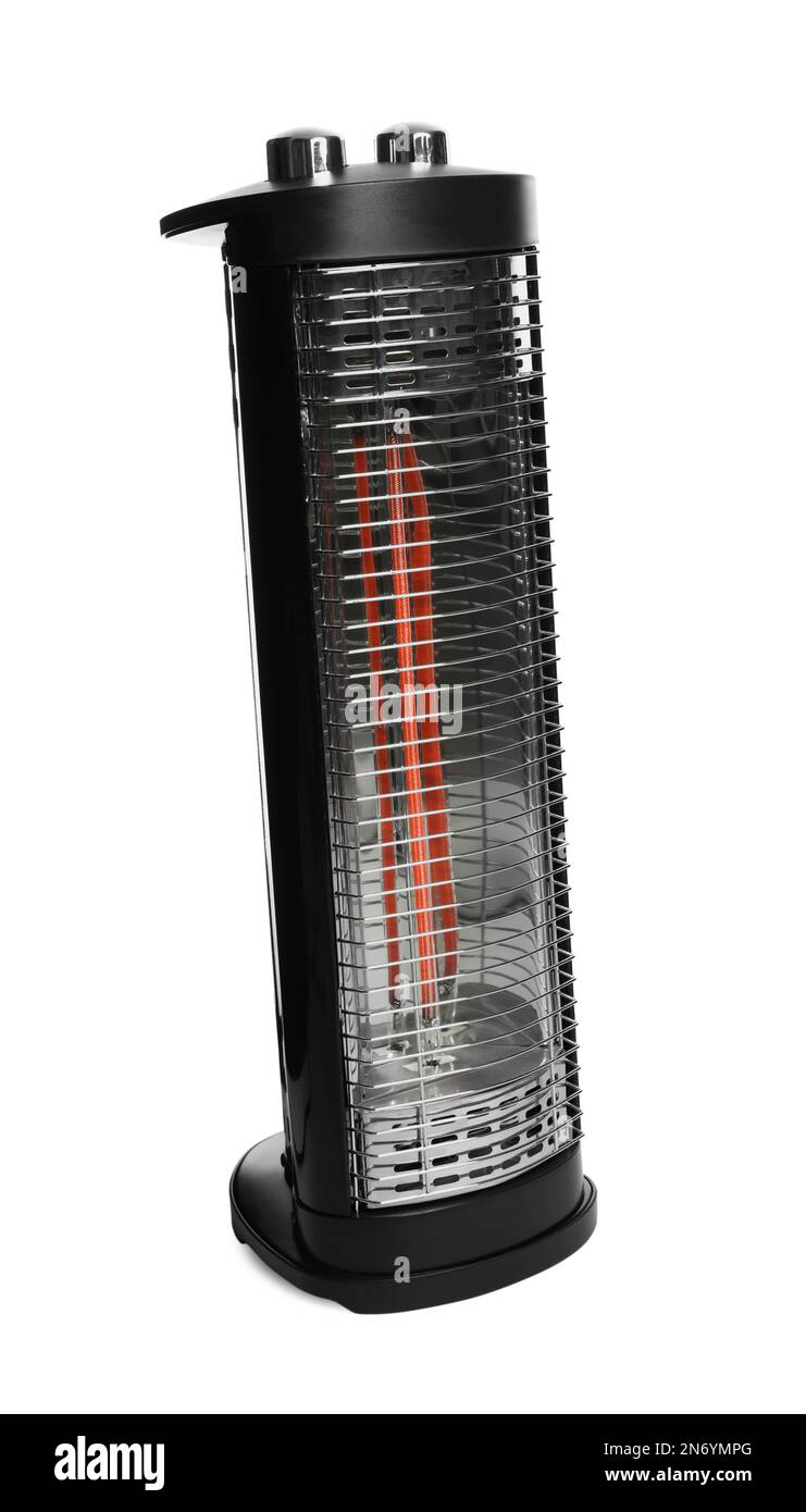 New modern electric heater isolated on white Stock Photo Alamy