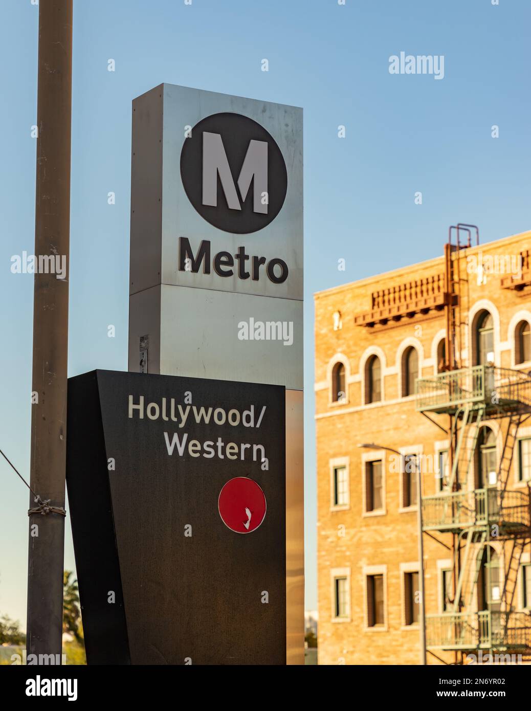 A picture of the Hollywood Western Metro subway station Stock Photo Alamy