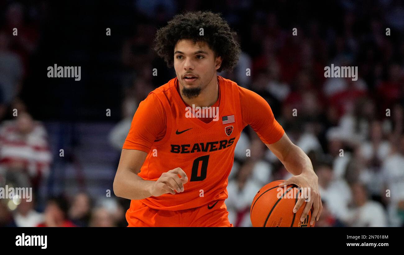 Oregon State guard Jordan Pope (0) during the first half of an NCAA