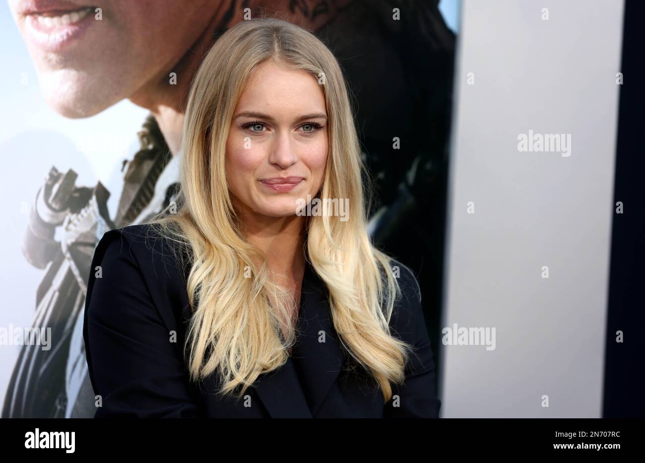 Leven Rambin arrives at the world premiere of "Elysium" at the Regency ...