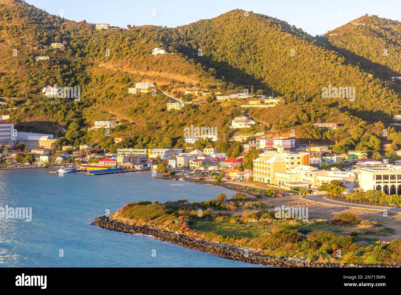 Waterfront terminal at sunrise Road Town, Tortola, The British Virgin
