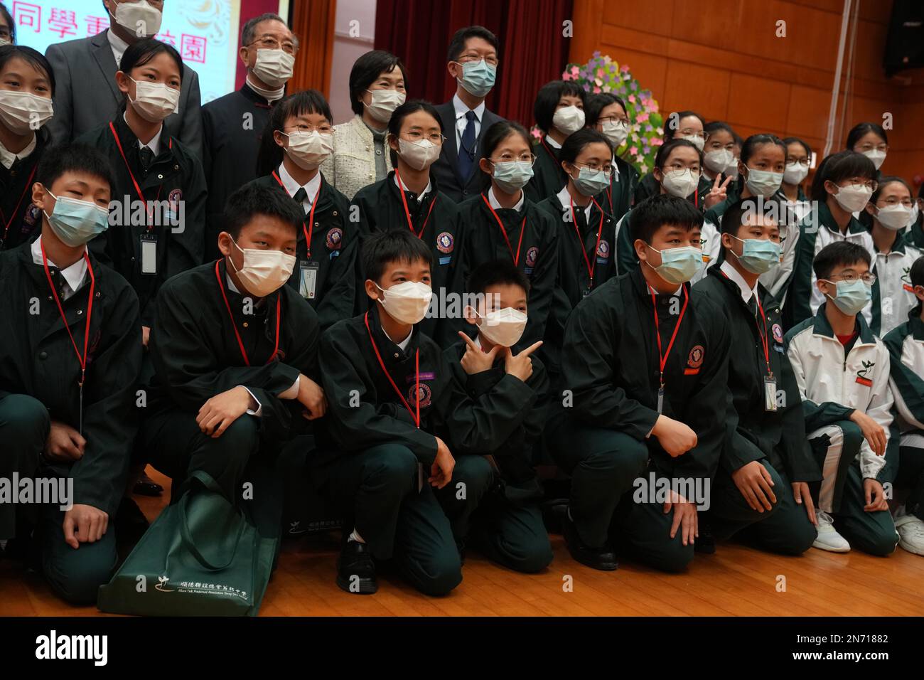 Secretary for Education, Dr Christine Choi Yuklin meets the cross