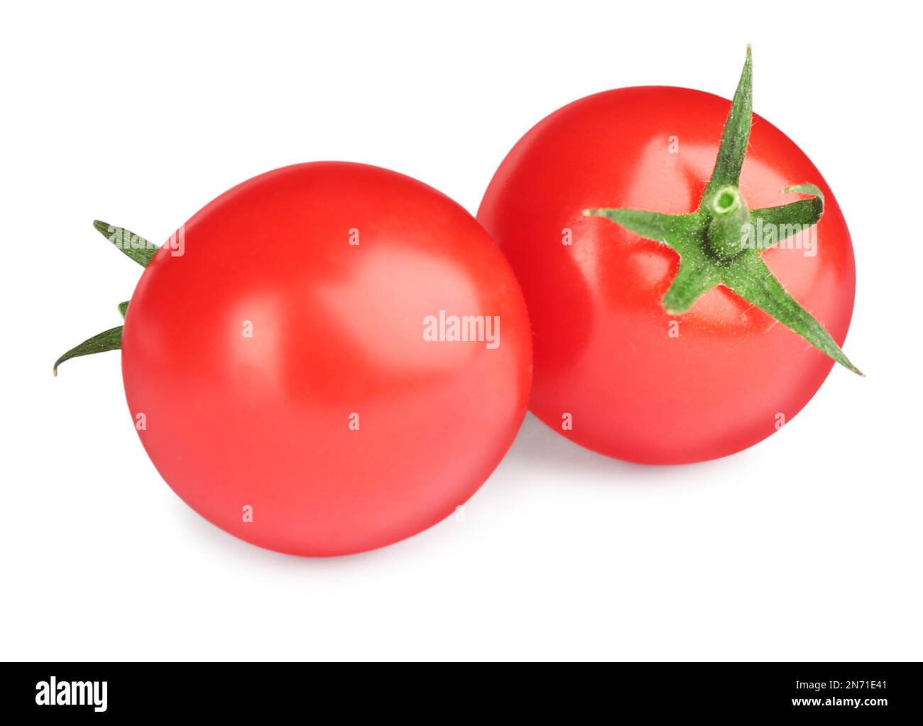 Fresh ripe cherry tomatoes isolated on white Stock Photo - Alamy