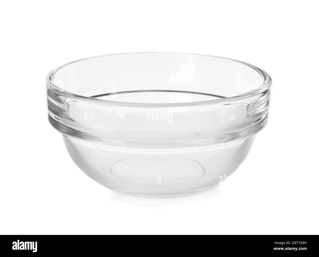 Empty clean glass bowl isolated on white Stock Photo Alamy
