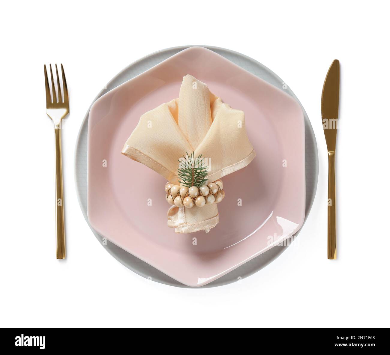 Elegant table setting festive Cut Out Stock Images & Pictures - Alamy