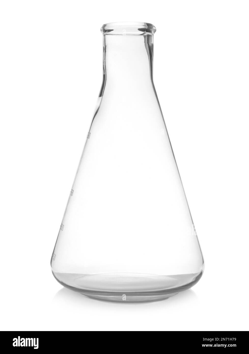 Clean empty conical flask isolated on white Stock Photo Alamy