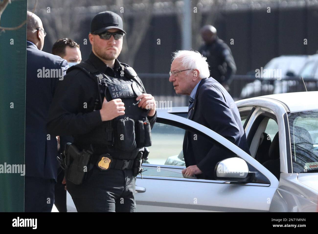 February 10, 2023, WASHIGTON DC, WASHIGTON DC, ESTADOS UNIDOS: US Senator Bernie Sanders arrives for a meeting with Brazilian President Luiz InÃ¡cio Lula da Silva at the Blair House in Washington DC, capital of the United States of America, this Friday, February 10, 2023. (Credit Image: © William Volcov/ZUMA Press Wire) EDITORIAL USAGE ONLY! Not for Commercial USAGE! Stock Photo
