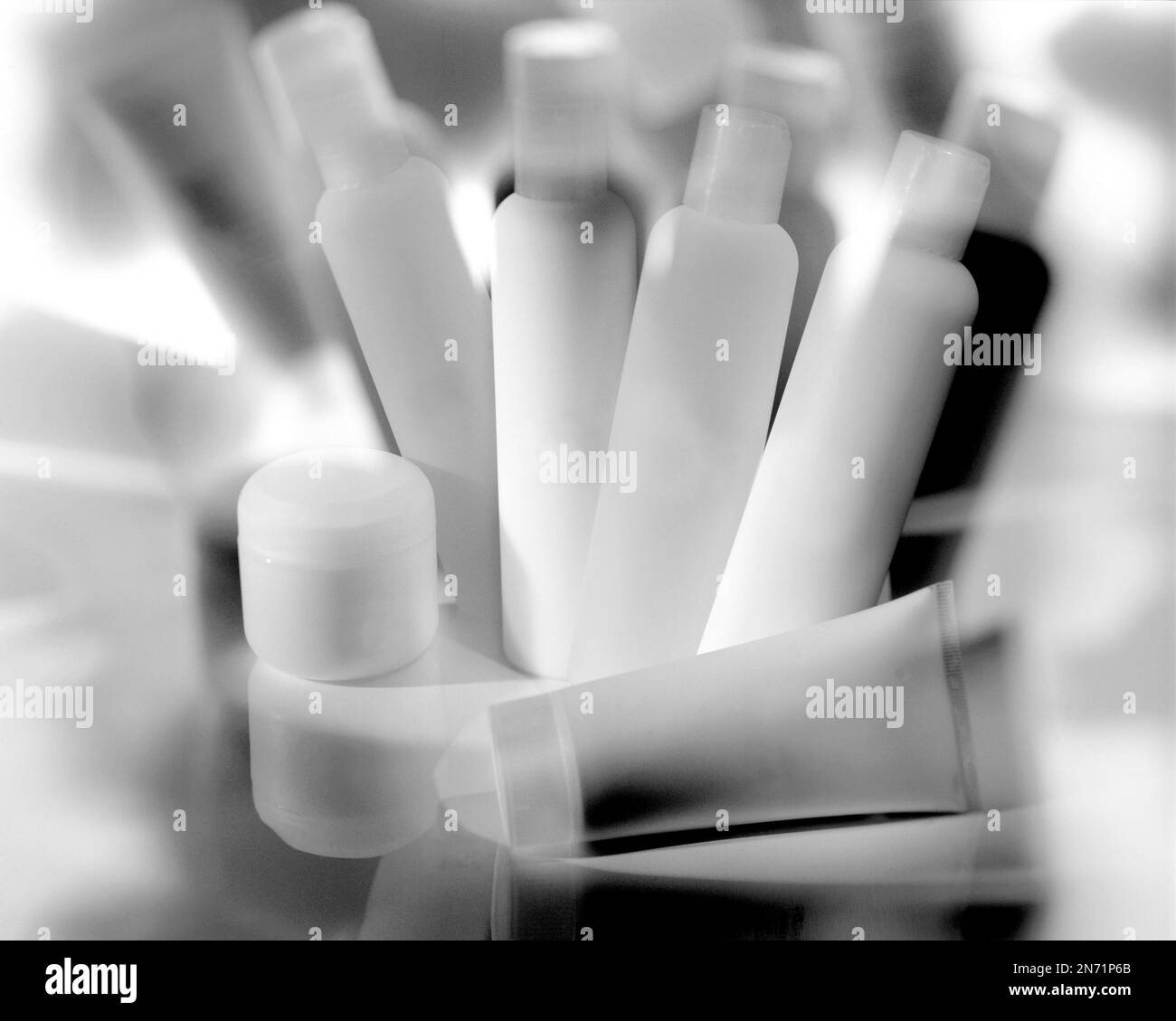 reflections-in-plastic-bottle-black-and-white-stock-photos-images-alamy