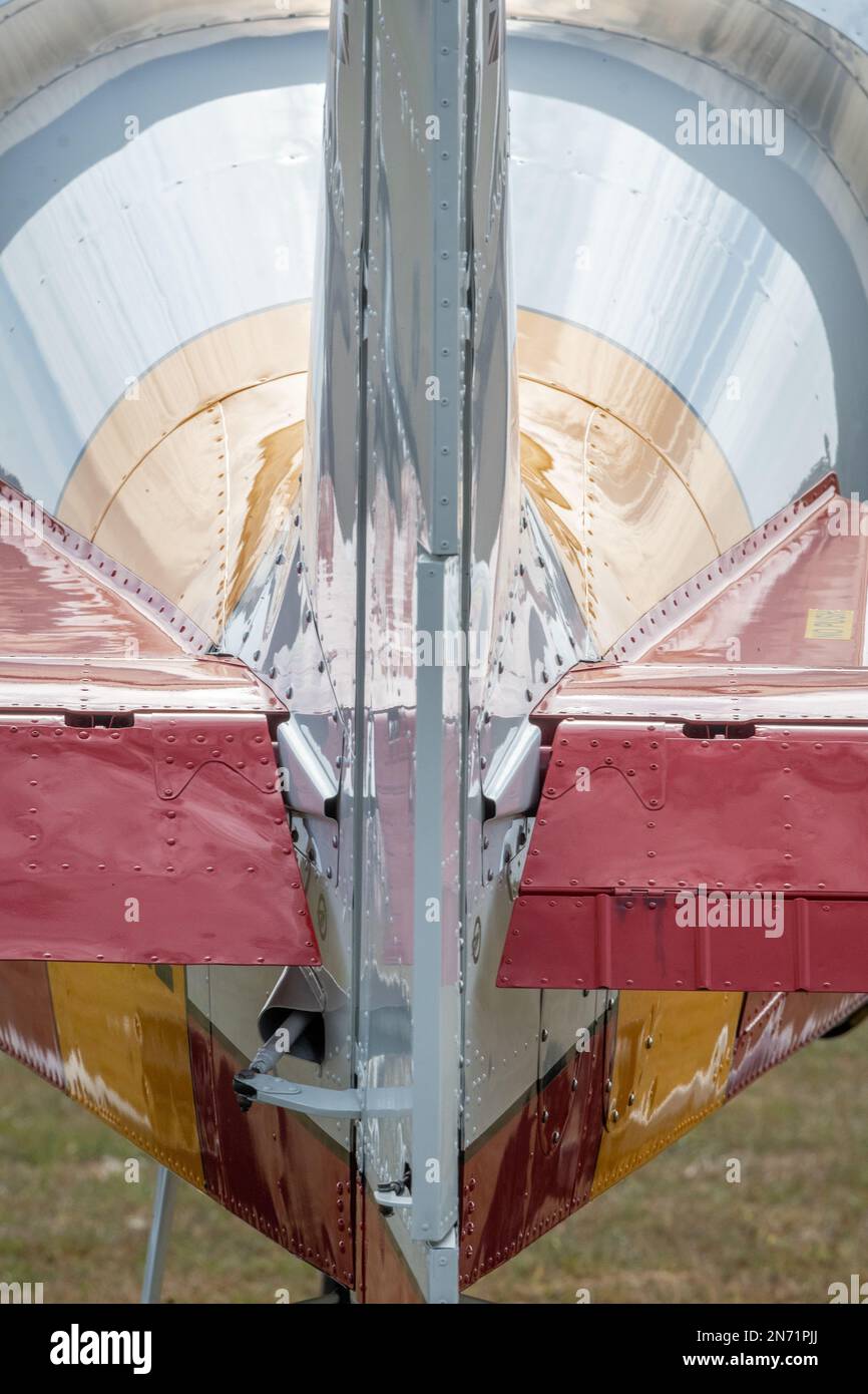 The Shuttleworth Collection , a working aeronautical and automotive museum at the Old Warden Aerodrome  Bulldog Stock Photo