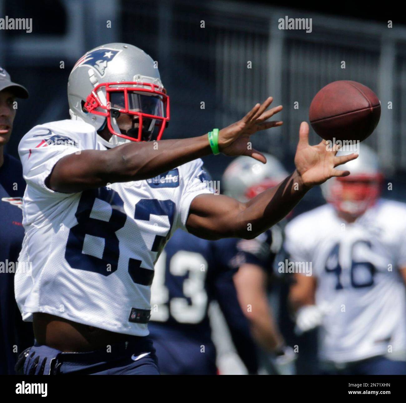 New England Patriots wide receiver Lavelle Hawkins during a team NFL ...