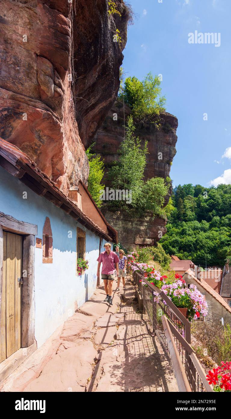 Eschbourg, cave (rock) houses (Maisons des Rochers) in Graufthal
