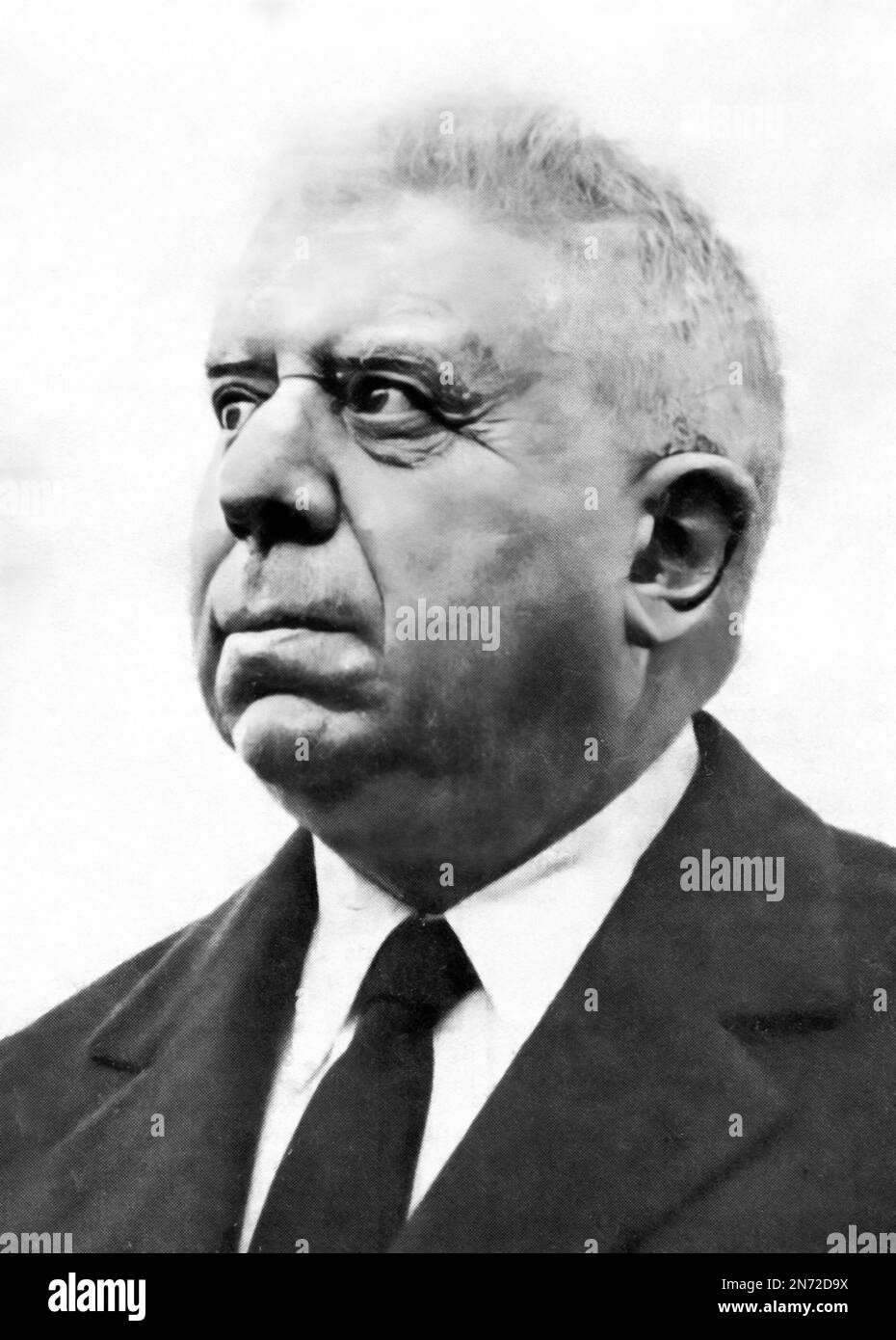 Eugenio Montale. Portrait of the Italian poet and author, Eugenio Montale (1896-1981), 1965 Stock Photo