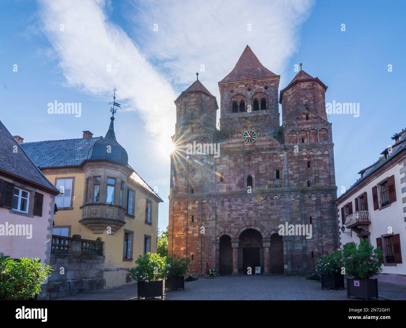 Marmoutier (Maursmünster), former abbey church of Marmoutier Abbey in  Alsace (Elsass), Bas-Rhin (Unterelsass), France Stock Photo - Alamy