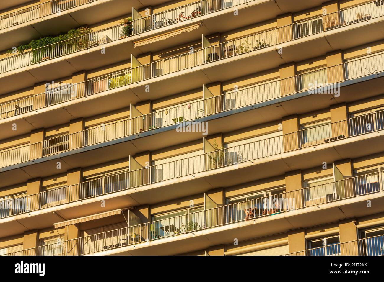 Metz, apartment house with balconies in Lorraine (Lothringen), Moselle