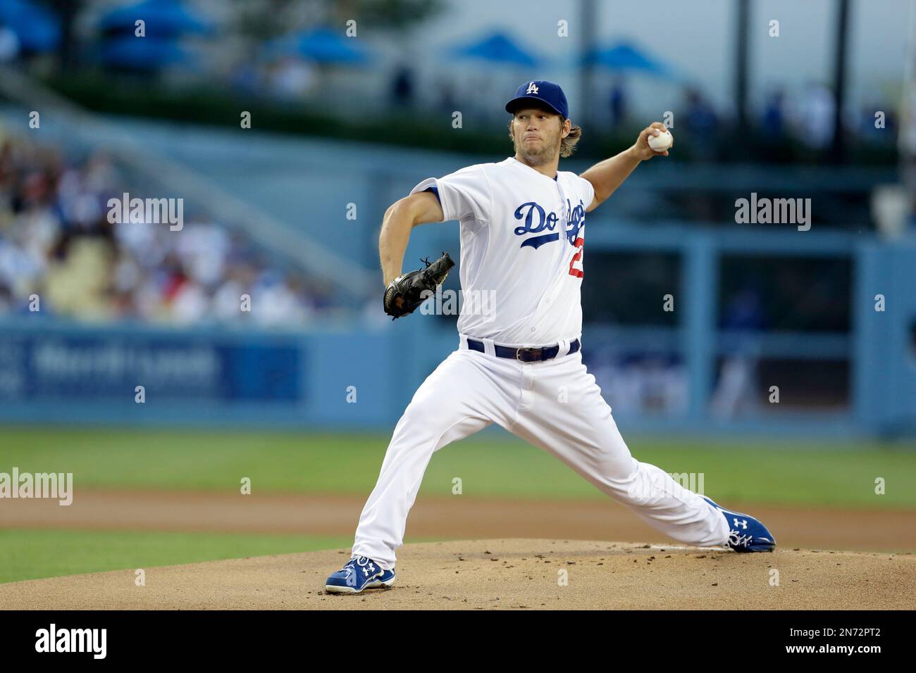 Dodgers pitcher Clayton Kershaw during a baseball game between the ...