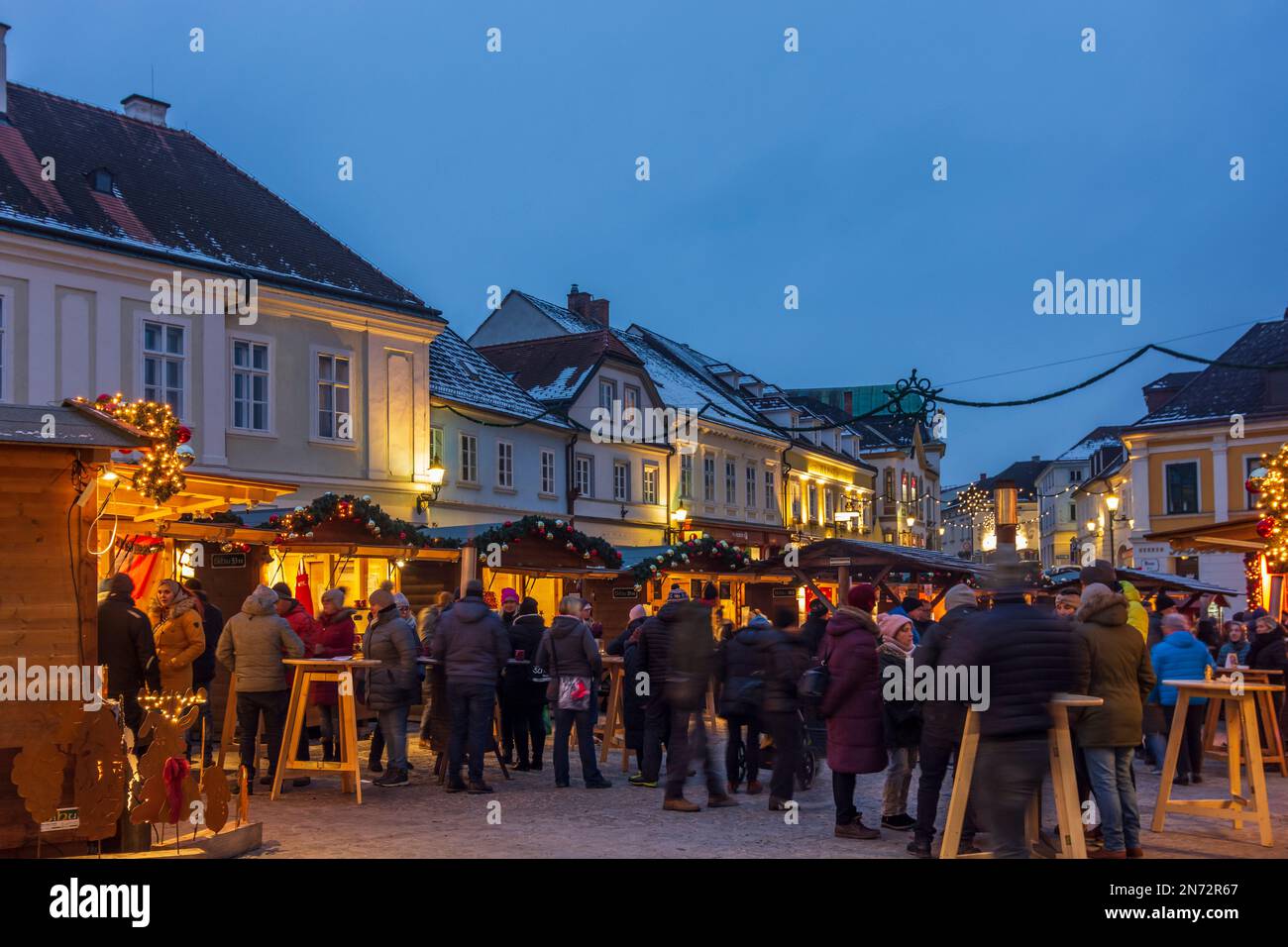 Melk, Christmas market in Old Town in Wachau, Lower Austria, Austria