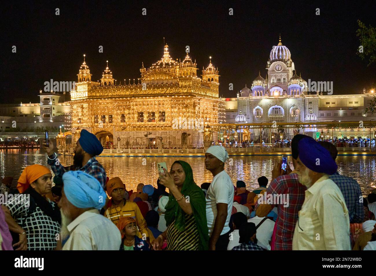Golden Temple Amritsar Diwali Stock Photo