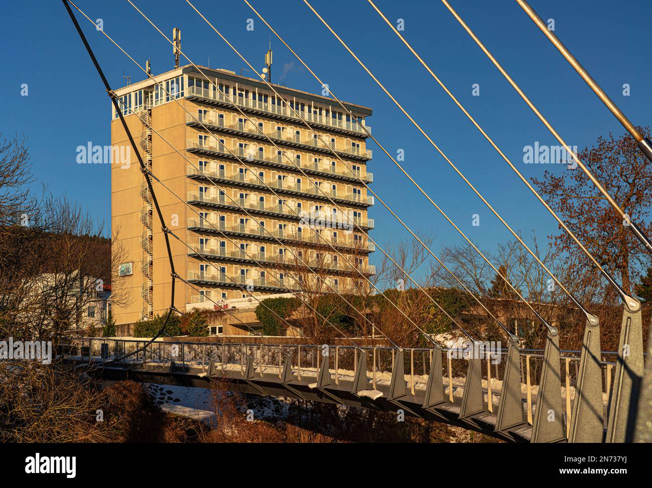 Rügen-Hotel (former Mitropa-Hotel), Sassnitz, Island Rügen Stock Photo ...