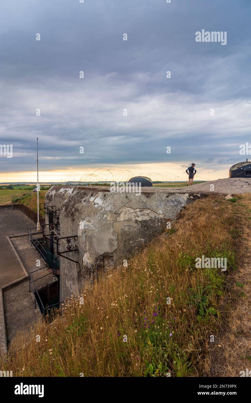 Rohrbach-les-Bitche (Rohrbach b. Bitsch), Ouvrage de Rohrbach or fort Casso of the Maginot Line, block 2 in Lorraine (Lothringen), Moselle (Mosel), France Stock Photo