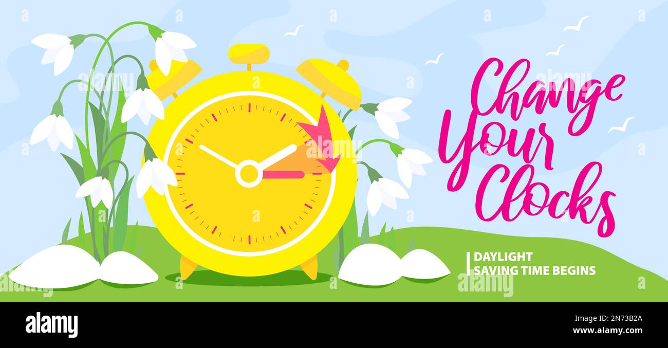 Daylight Saving Time. Change Clock To Summer Time. Stock Photo - Image of  longer, spring: 110689664