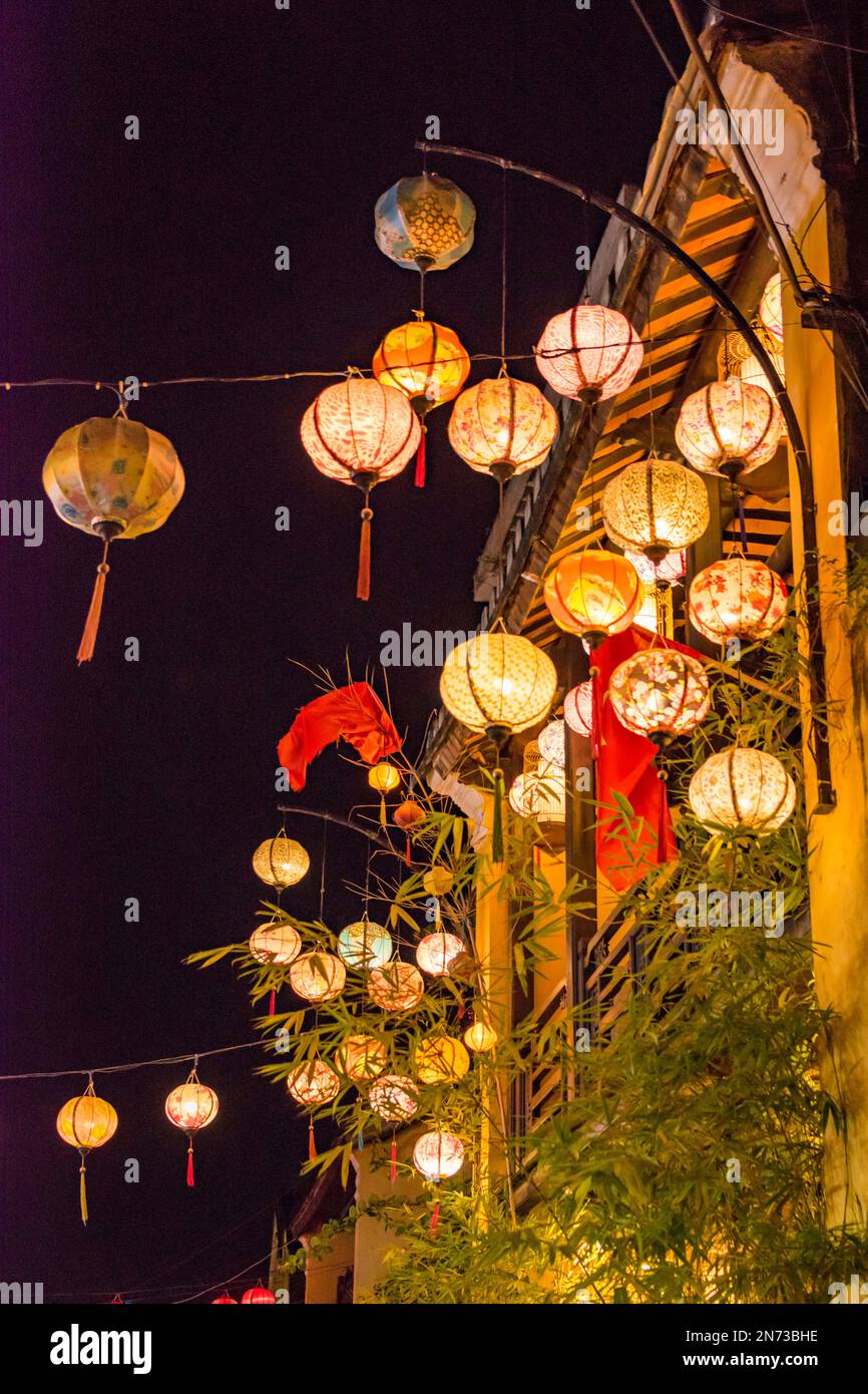 Lanterns by night in Hoi An, Vietnam Stock Photo Alamy