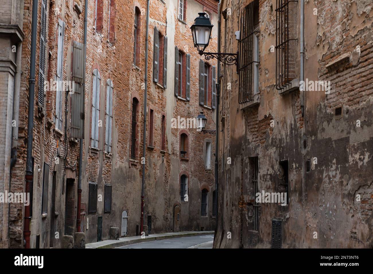 Architecture and narrow streets of Toulouse , France Stock Photo