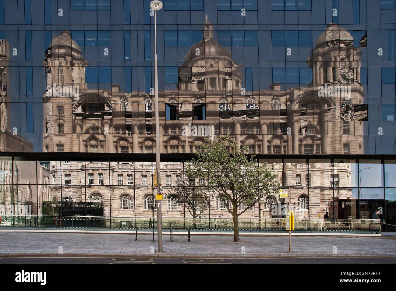 Building reflections in the Liverpool Dock area Stock Photo Alamy