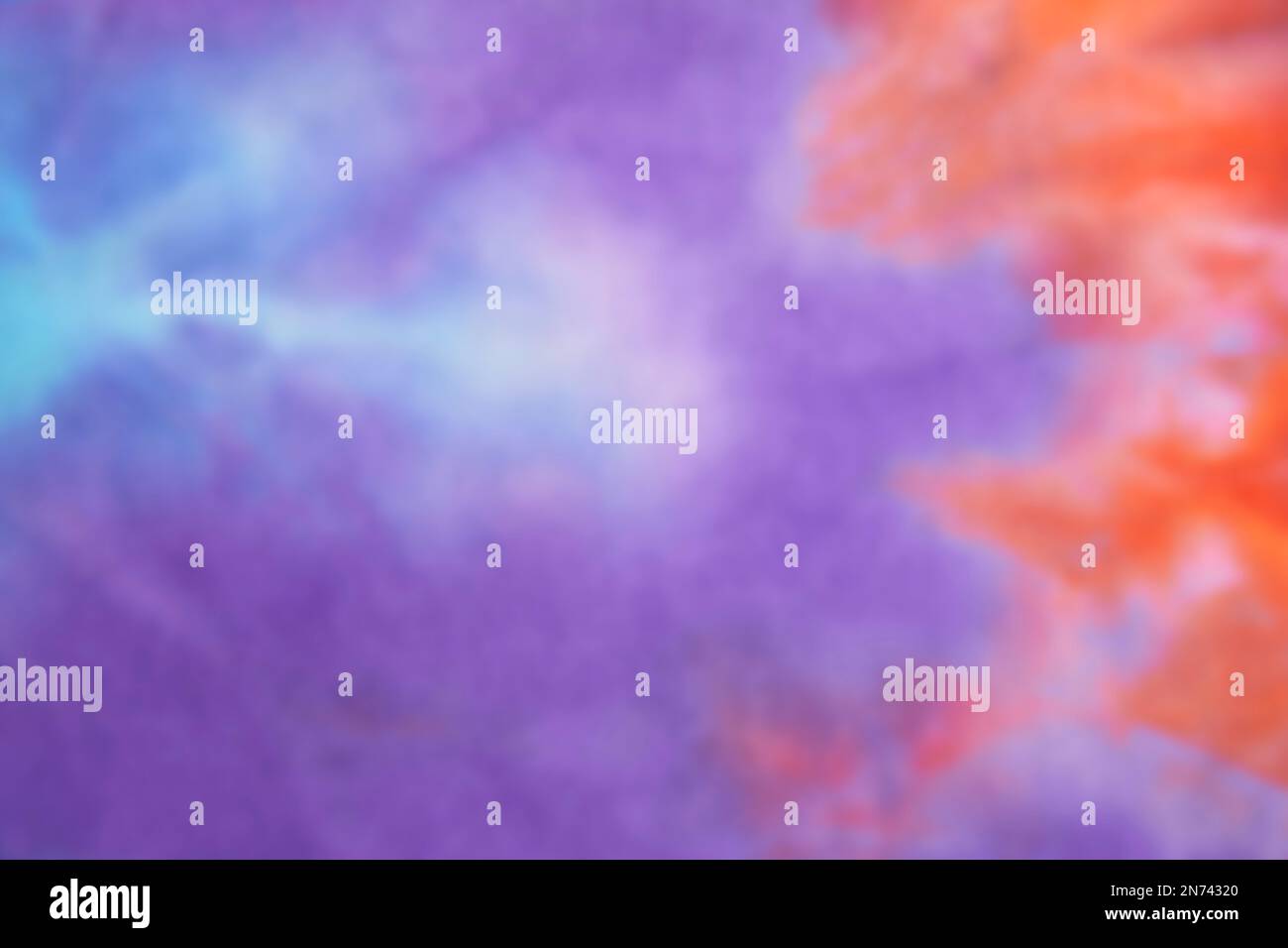 Blurred abstract tie dye multicolor fabric cloth pattern texture Stock Photo