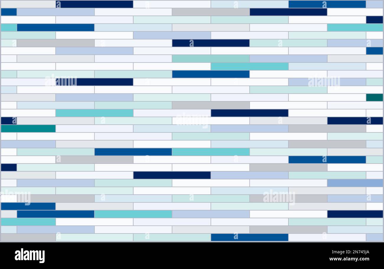 Abstract empty background blue brick wall. Modern vector blocks with ...