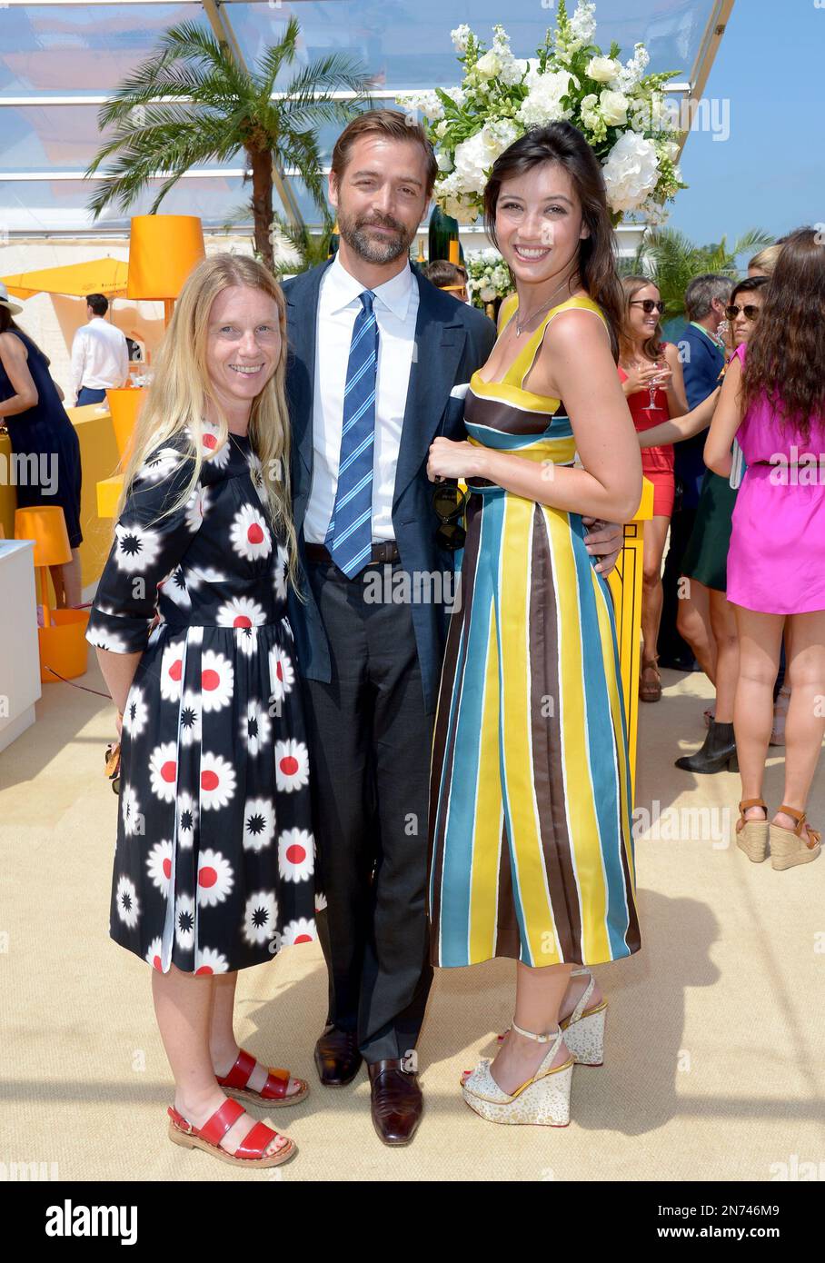 Katie Hillier, Patrick Grant and Daisy Lowe attend the Veuve Clicquot ...