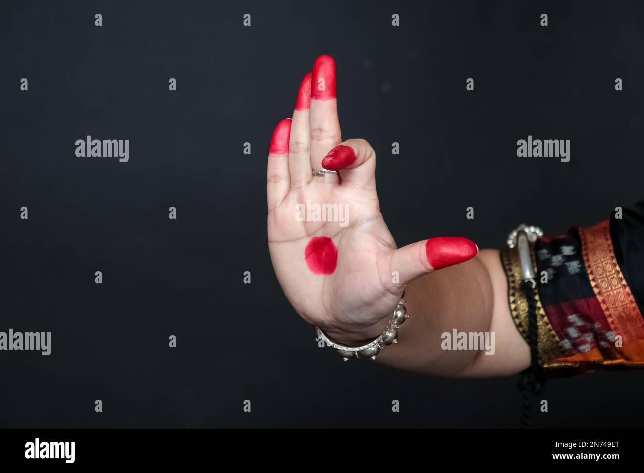 A Close up of Hand gestures of an Odissi dancer, Indian classical dance