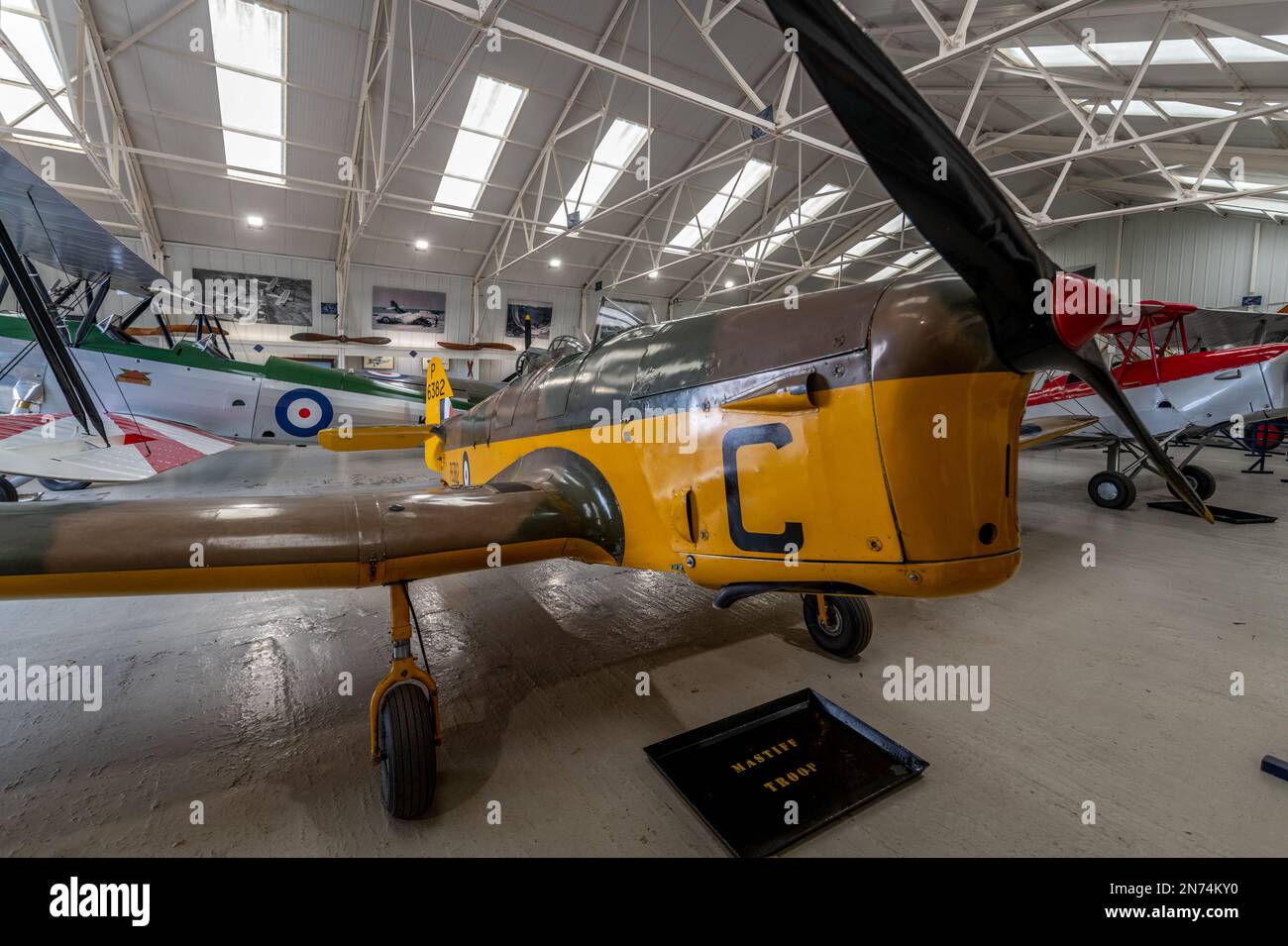 The Shuttleworth Collection , a working aeronautical and automotive museum at the Old Warden Aerodrome Stock Photo