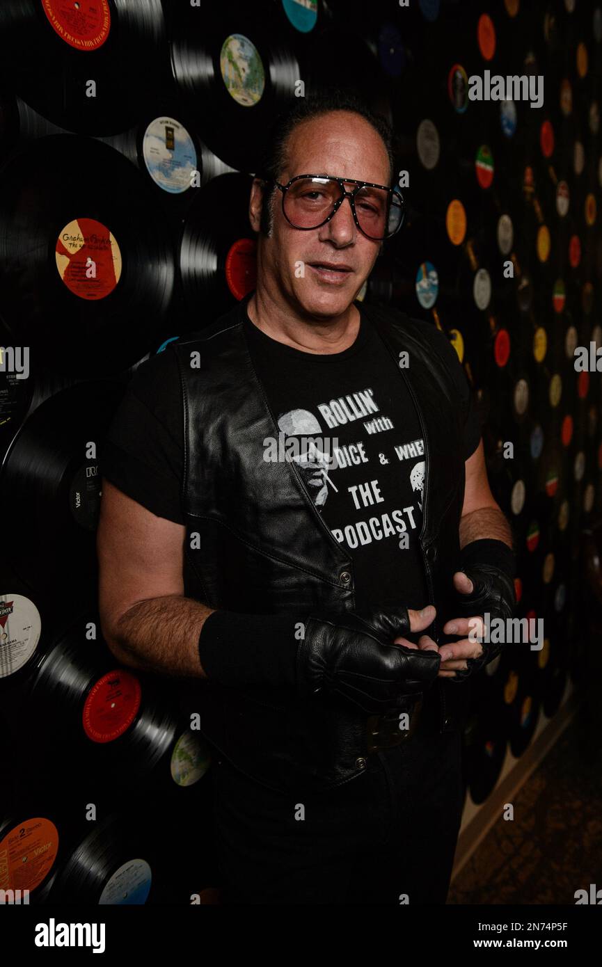 A portrait of Andrew Dice Clay before he performs at Vinyl at the Hard Rock Hotel & Casino on