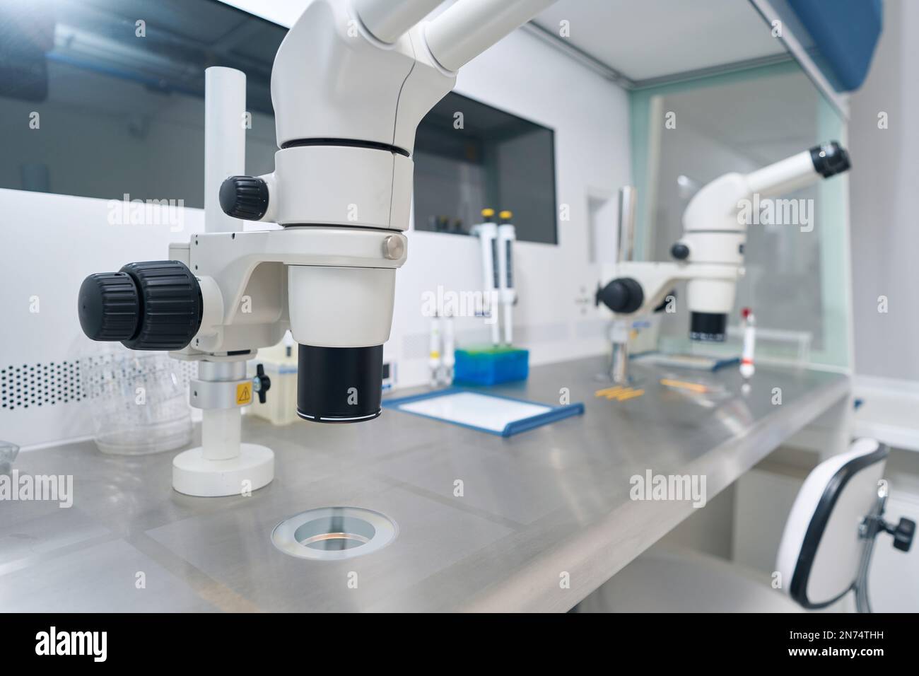 Special Lab Modern genetic laboratory with a set of special laboratory devices ...