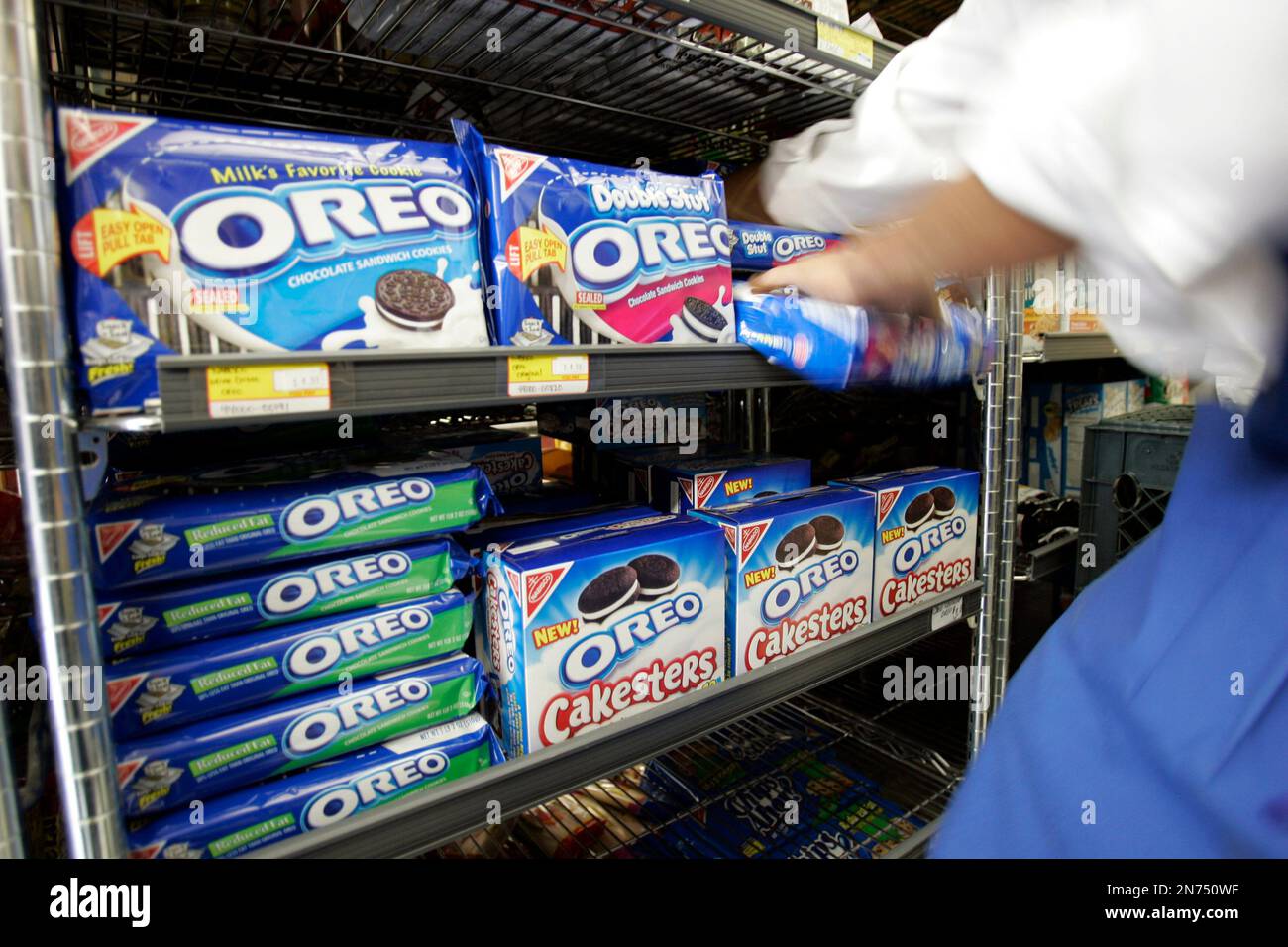 FILE In this July 28, 2008 file photo, a worker fixes the display of