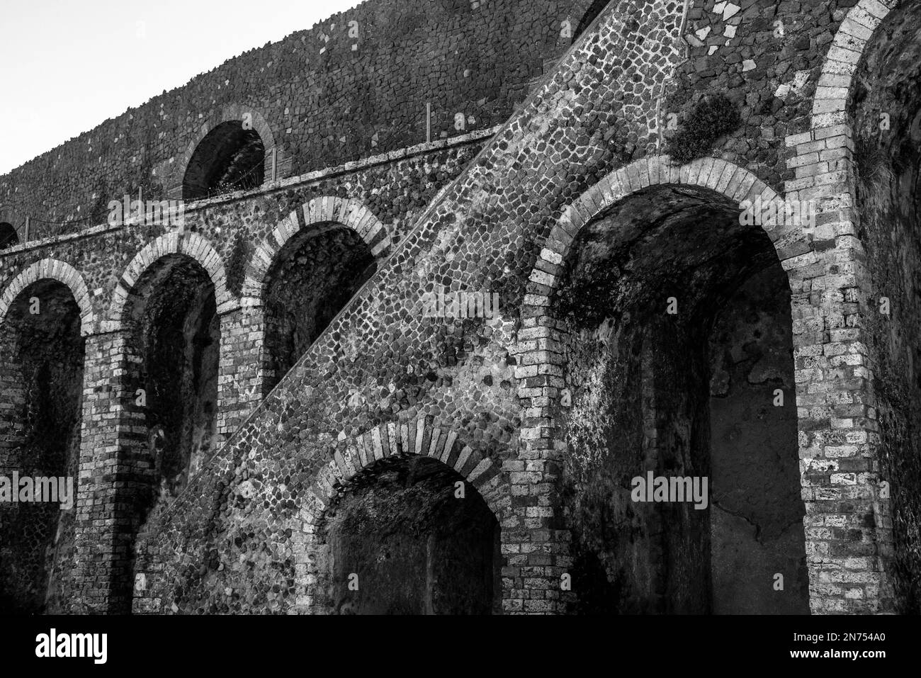 Pompeii, Italy, Ruins of the amphitheater in the ancient city of