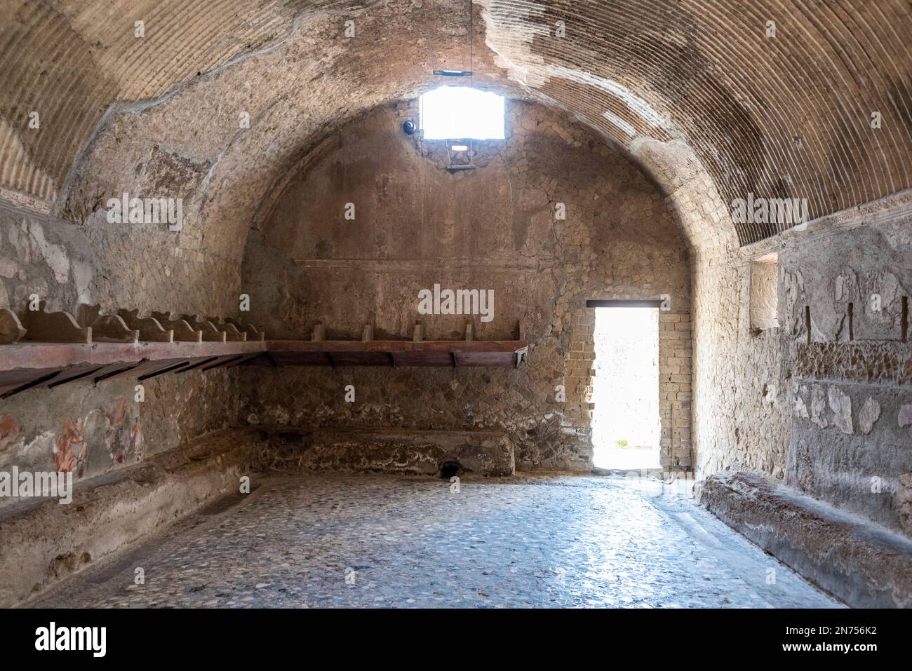 Herculaneum, Italy, Ancient ladys themral baths in the Roman city of Herculaneum, Italy Stock Photo
