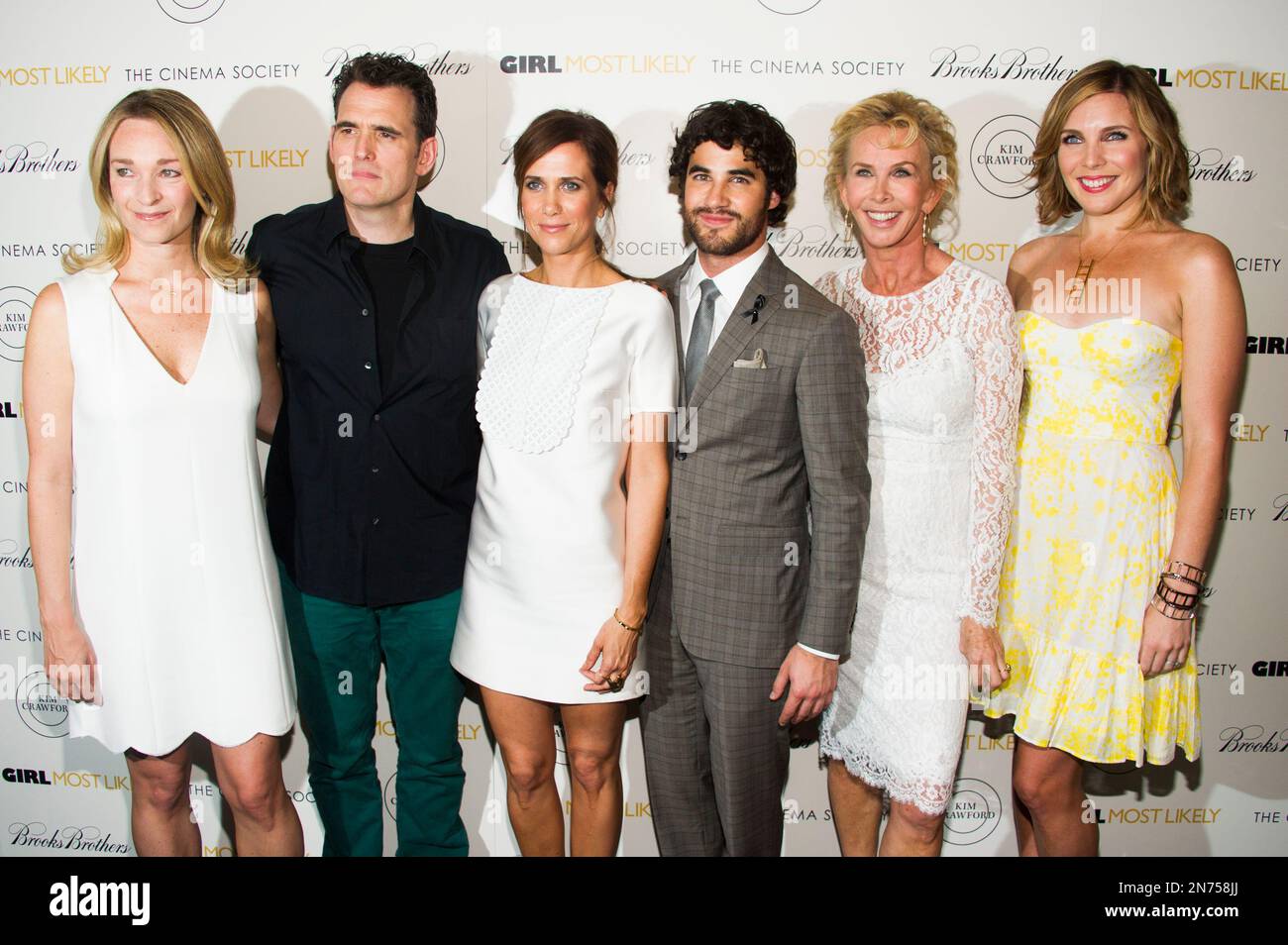 Celine Rattray, from left, Matt Dillon, Kristen Wiig, Darren Criss ...