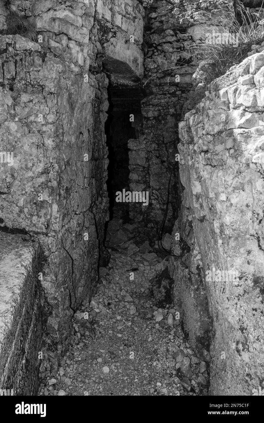 Wwii italian bunker Black and White Stock Photos & Images - Alamy