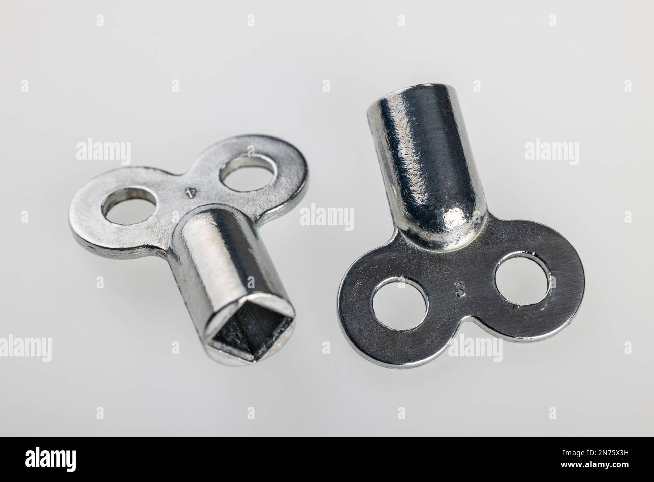 Two bleed keys square 5 mm for radiator bleed valve, symbol image