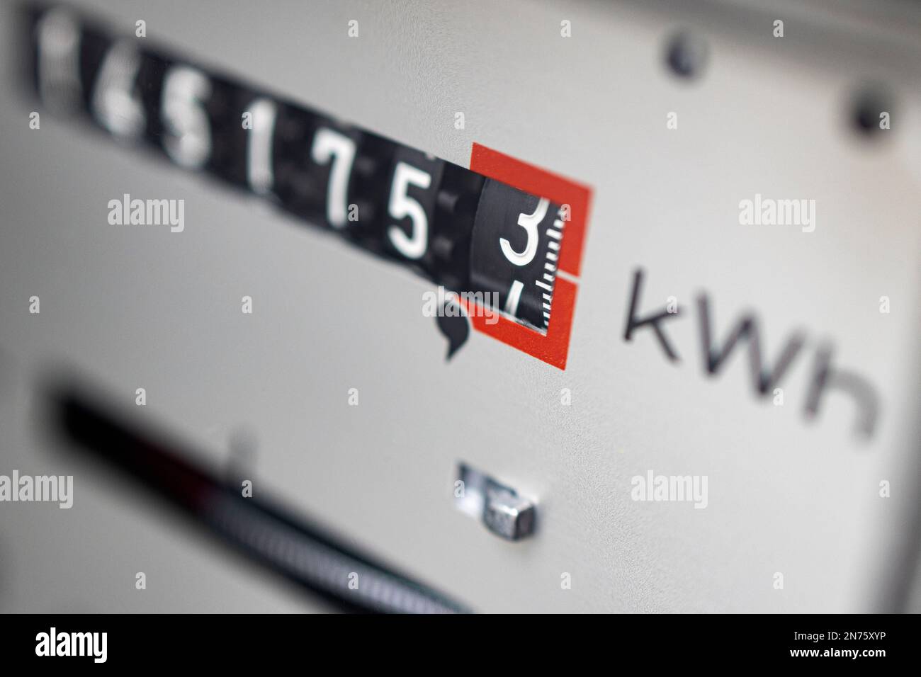Electricity meter in basement, meter reading, blur, detail, icon image