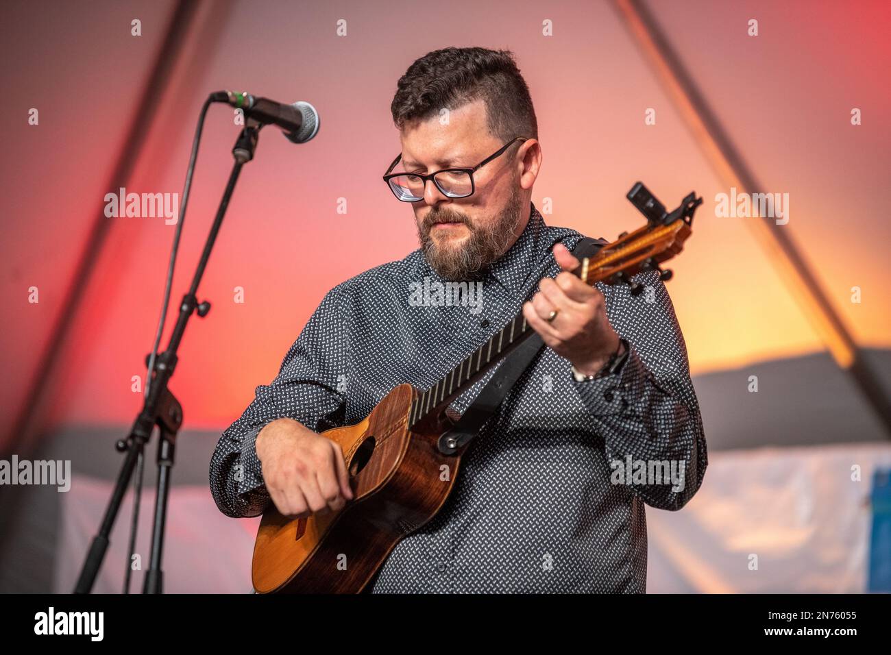 National Folk Festival Salisbury Maryland  Rogelio Ortiz with Eduardo Betancourt Stock Photo