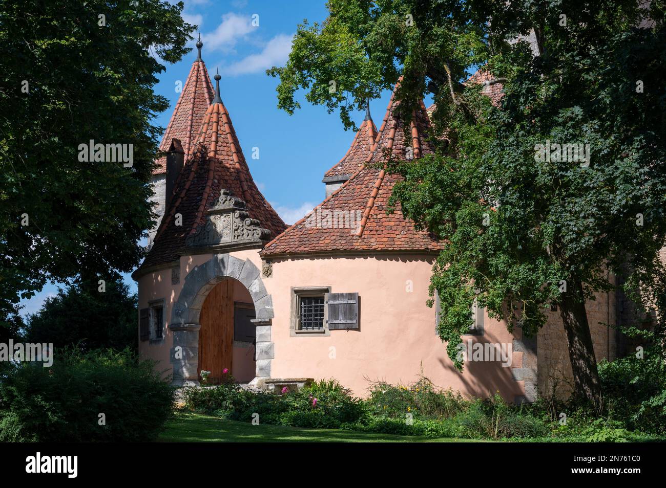 Germany, Bavaria, Middle Franconia, Rothenburg ob der Tauber, castle ...