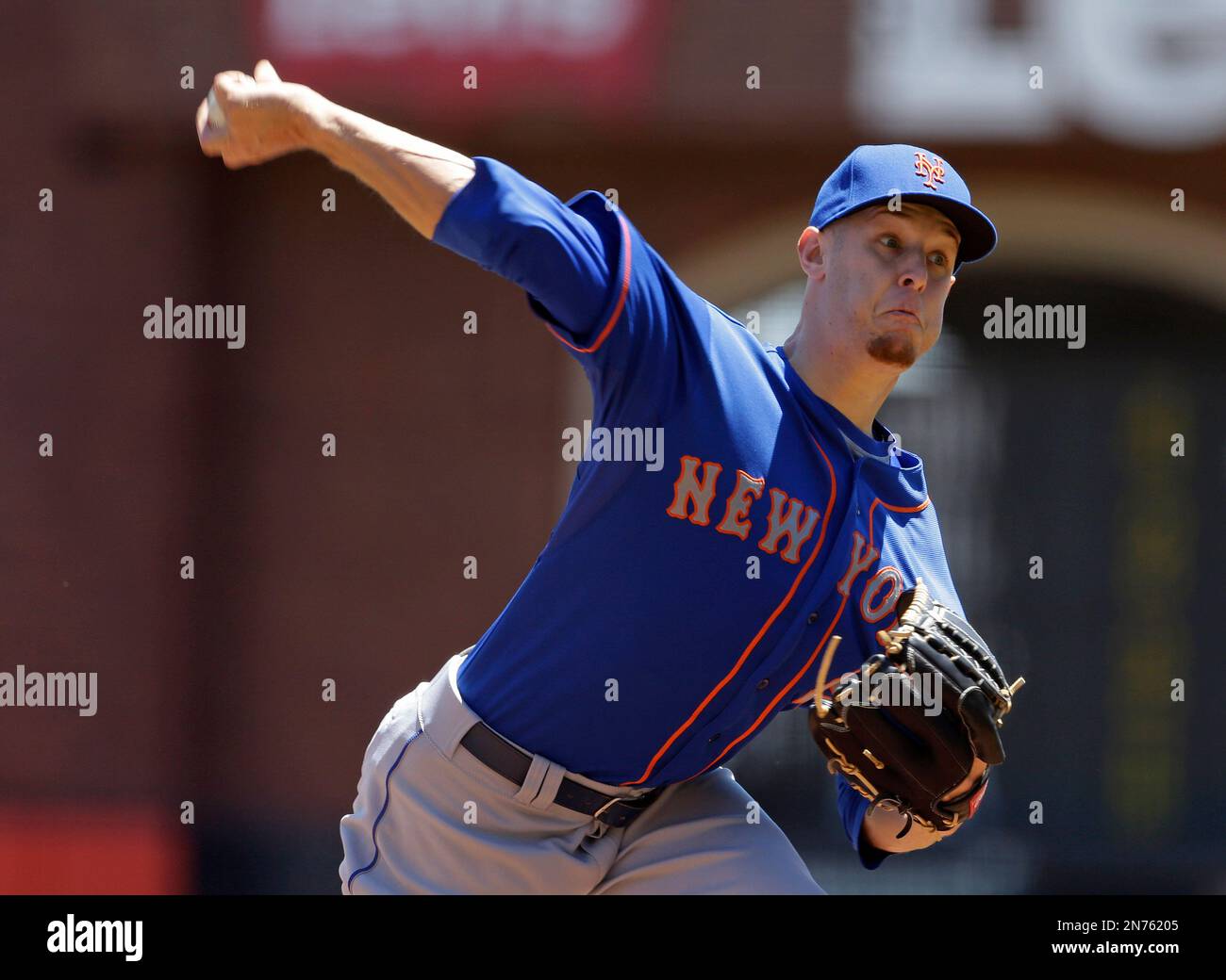 New York Mets starting pitcher Zack Wheeler throws against the San