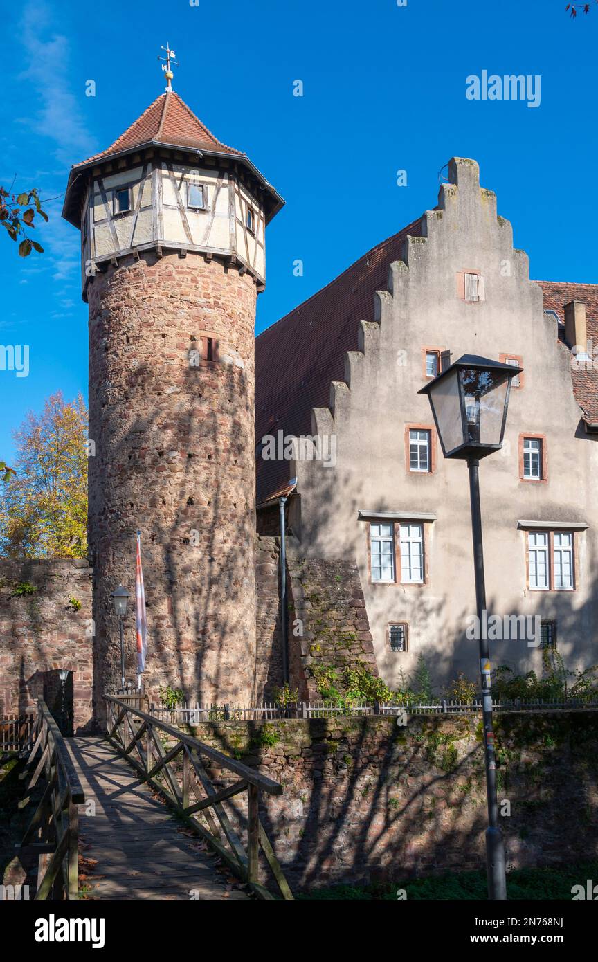 Germany, Hesse, Odenwaldkreis, Michelstadt, Michelstadt Castle Stock Photo